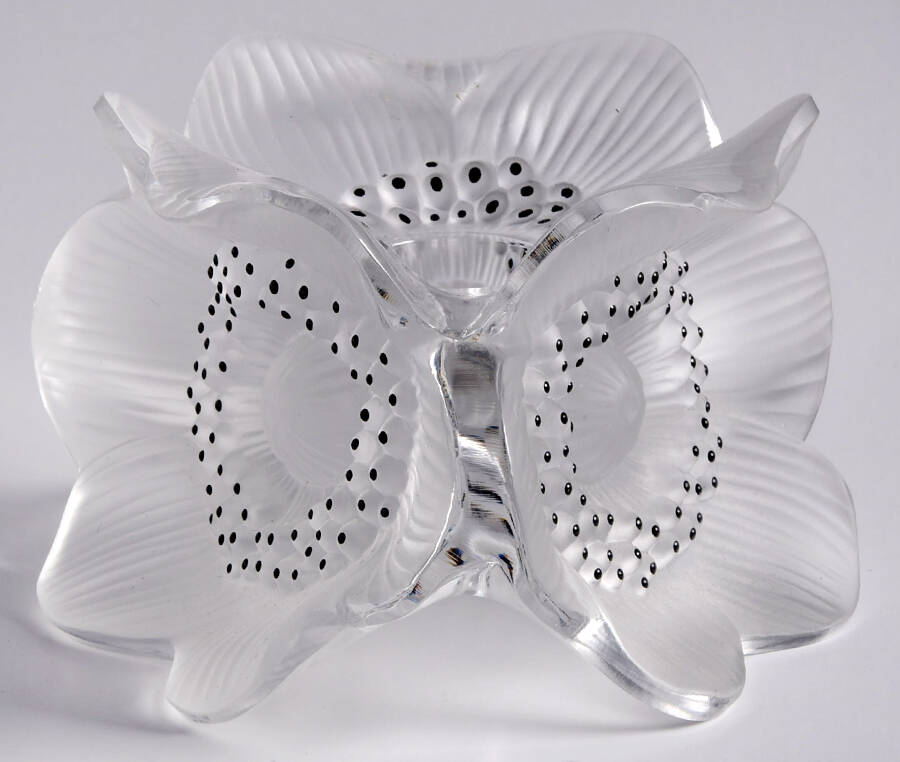 Three Anemones 3" Single Light Candlestick by Lalique-1