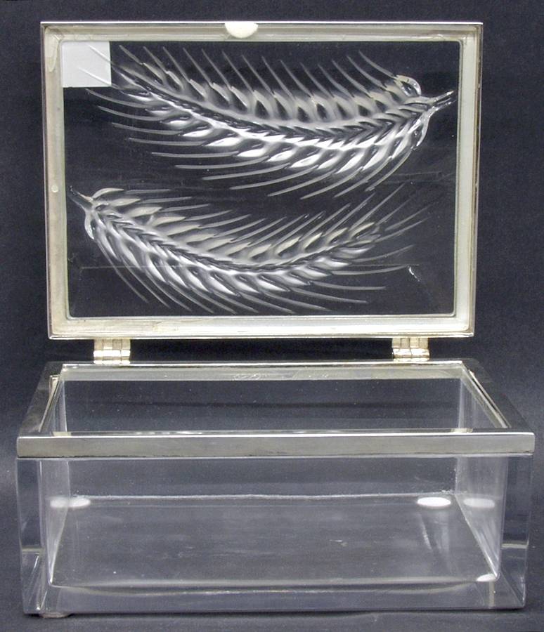 Epis 5" Rectangular Box with Hinged Lid by Lalique-1