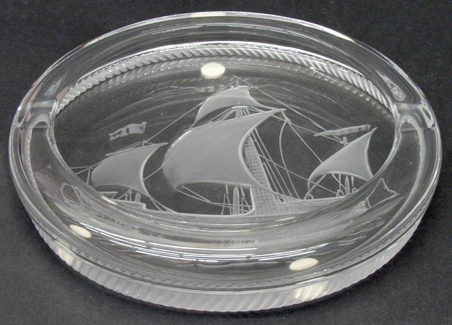 Smoking Accessories 6" Round Ashtray by Lalique-1