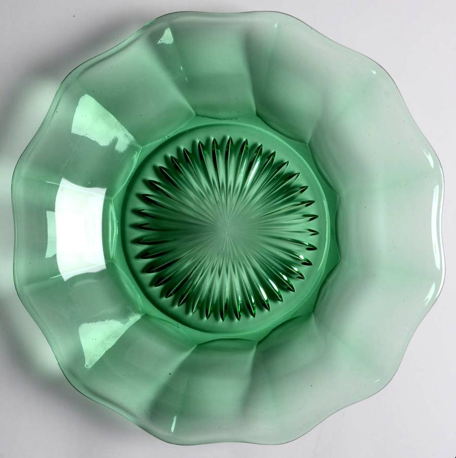 Octagon Green Luncheon Plate by Co-Operative Flint-1