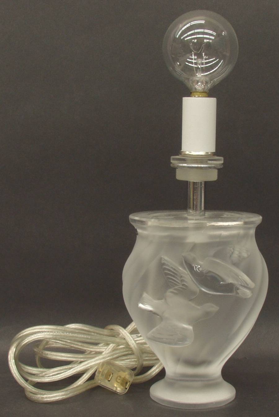 Rosine Base for Electric Lamp by Lalique-1