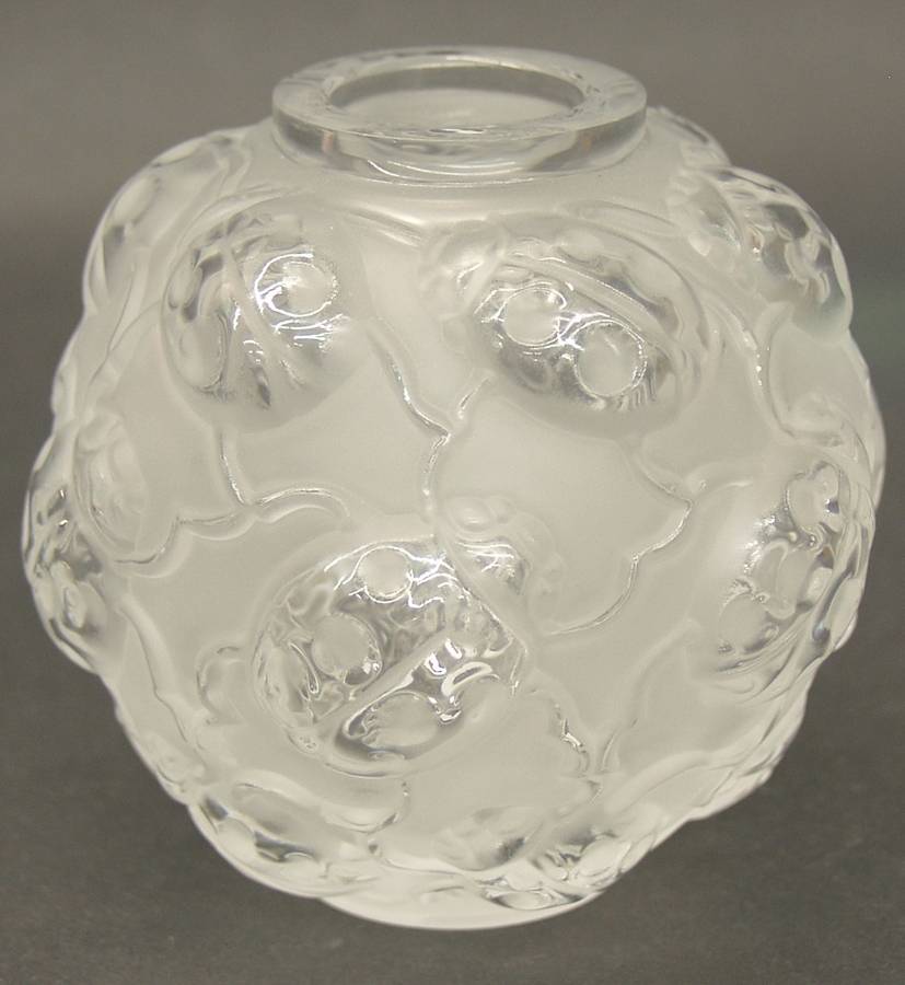 Ladybug 4" Flower Vase by Lalique-1