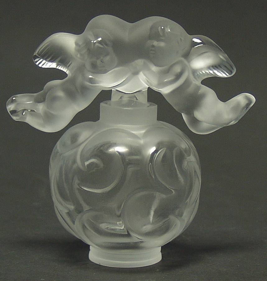 Crystal Lalique Perfume Bottles Nuages Perfume Bottle & Stopper by Lalique-1