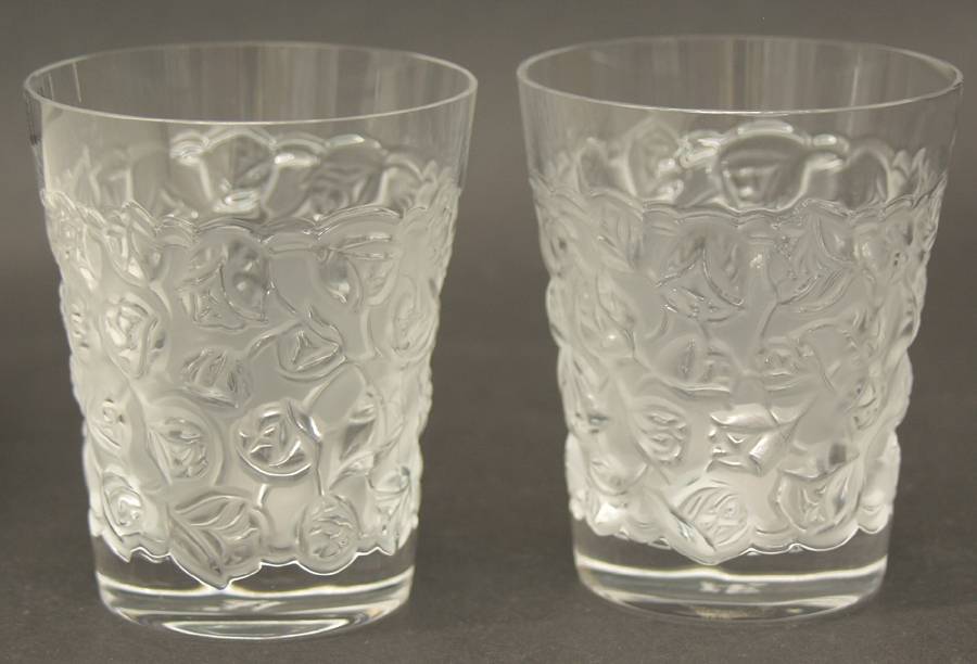 Roses Flat Tumbler by Lalique-1