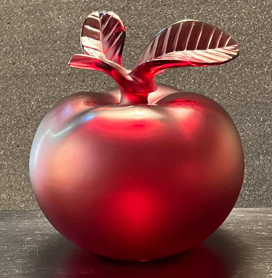 Crystal Lalique Perfume Bottles Pomme (Apple) Perfume Bottle & Stopper by Lalique-1