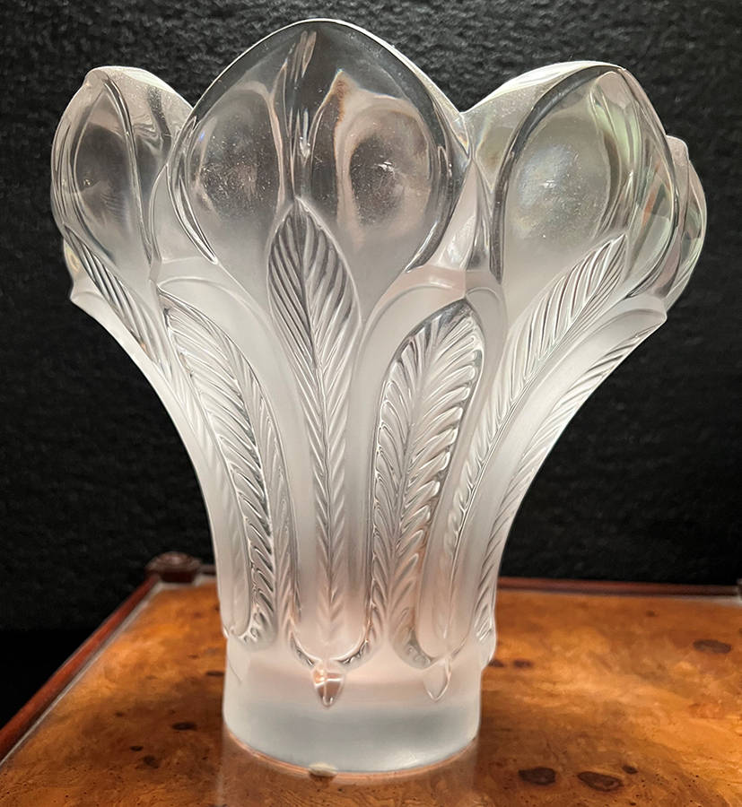 Esna 9" Flower Vase by Lalique-1