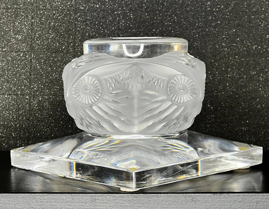 Grand Ducs 3" Single Light Candlestick by Lalique-1