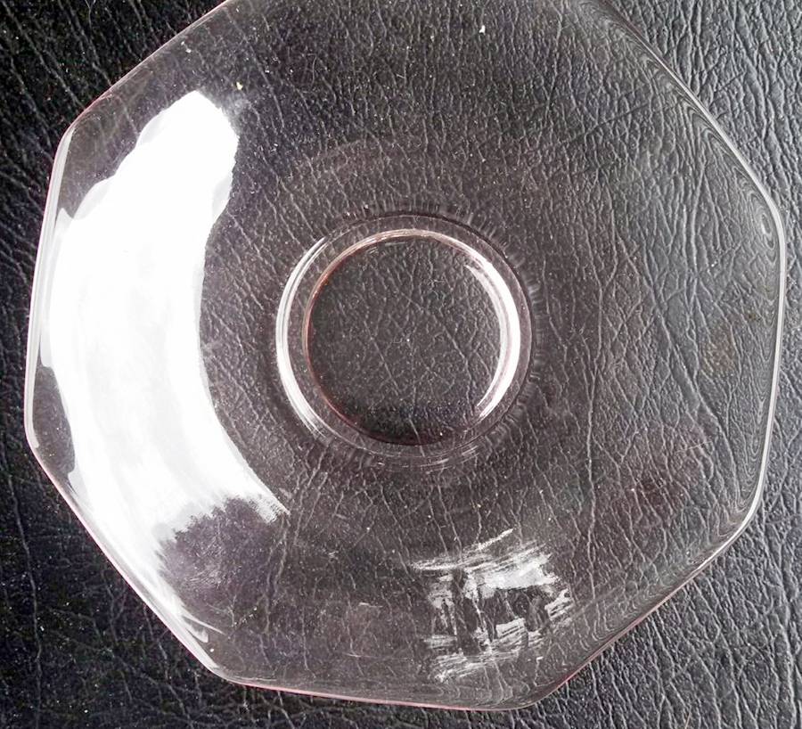 Octagon Pink Saucer Only by Co-Operative Flint-1