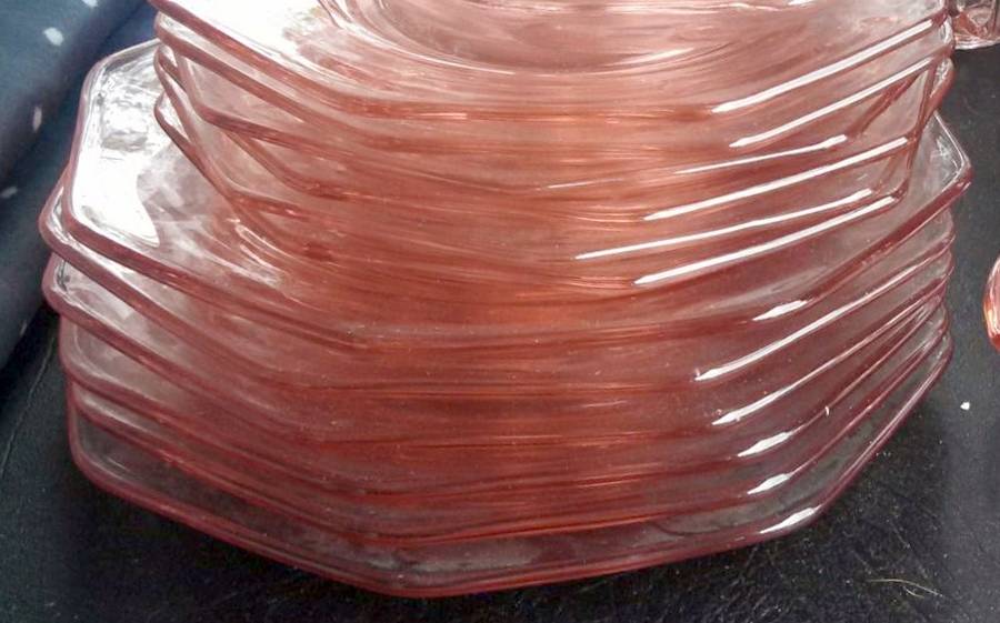 Octagon Pink Dinner Plate by Co-Operative Flint-1
