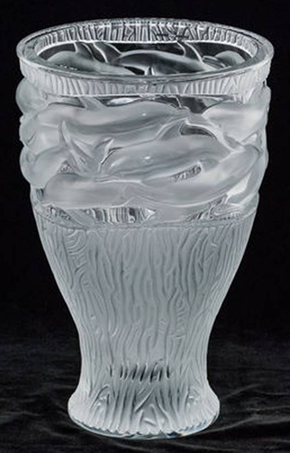 Oceania 15" Flower Vase by Lalique-1