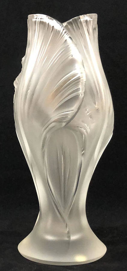 Iris 8" Flower Vase by Lalique-1