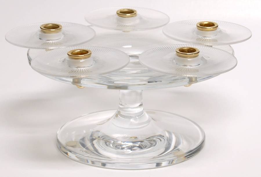 Sophia 5 Light Candelabra by Lalique-1