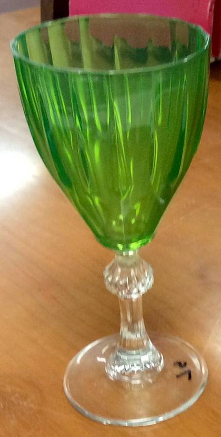 Jewel Green Water Goblet by Circleware Crystal-1