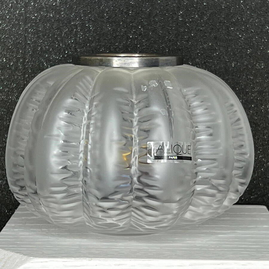 Bougeoir Pumpkin Votive & Lid by Lalique-1