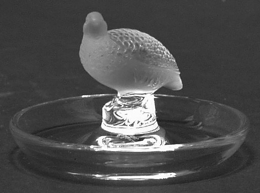 Perdrix-Partridge Round Pin Tray by Lalique-1