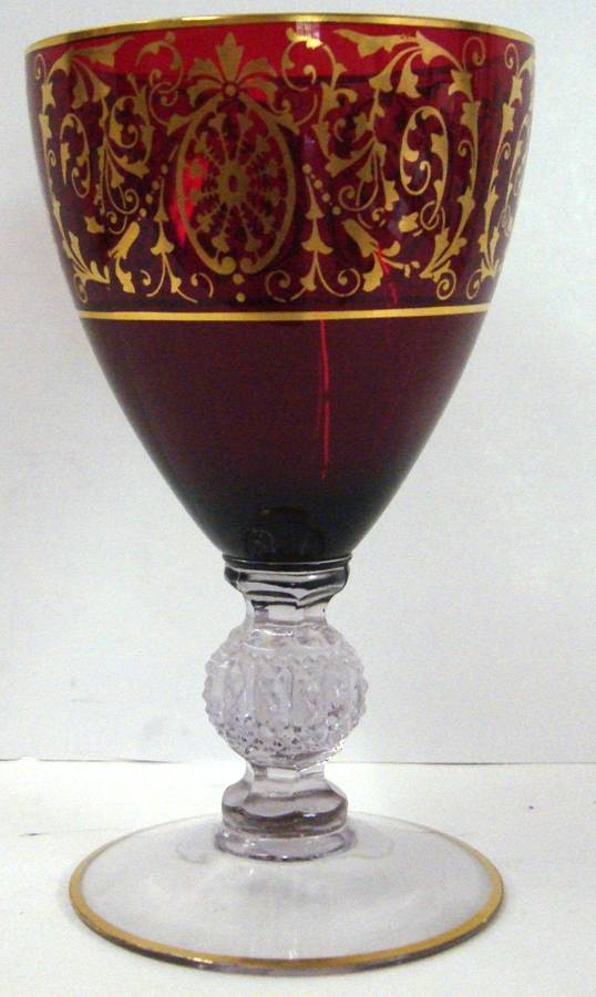 1066-1-Ruby Water Goblet by Cambridge-1