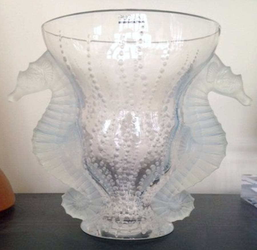 Poseidon 11" Flower Vase by Lalique-1