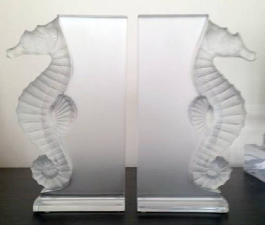 Poseidon (Set of 2) Bookends by Lalique-1