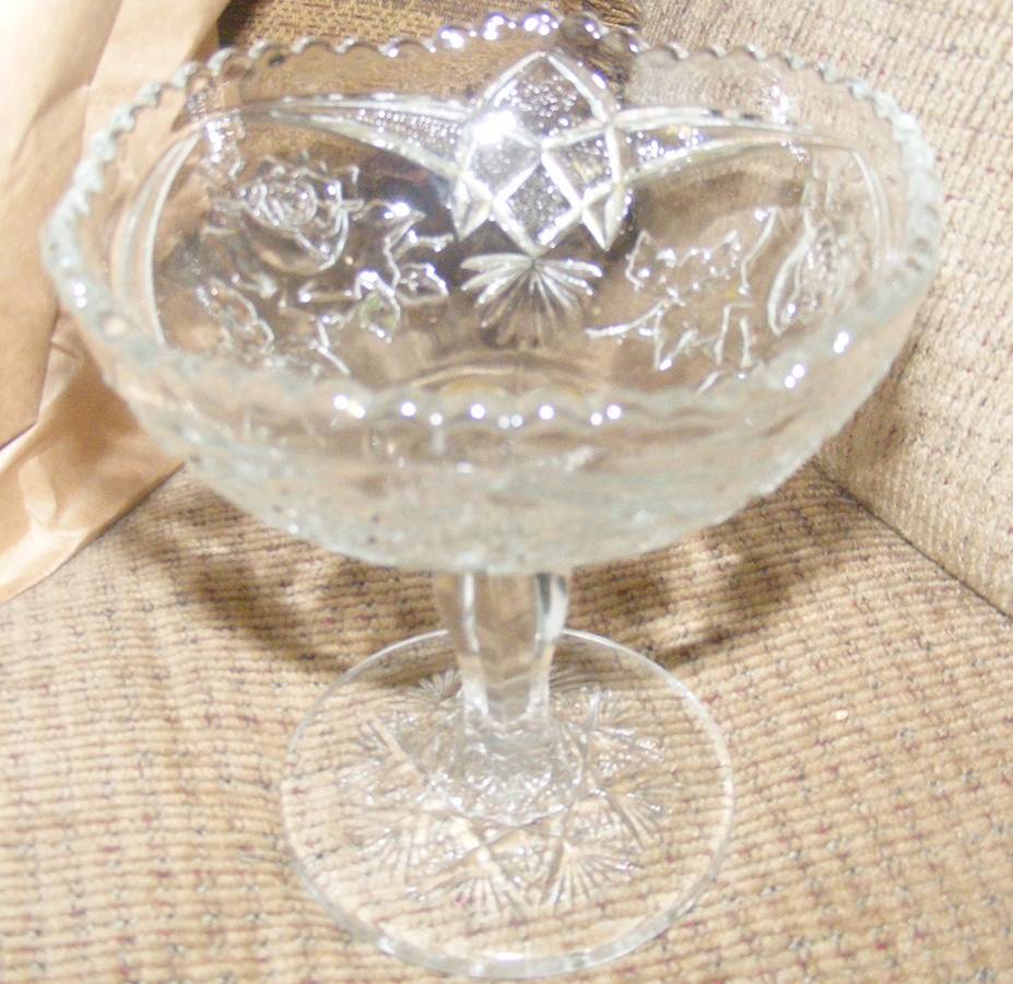 La France Clear Round Compote (Height X Width) by Co-Operative Flint-1