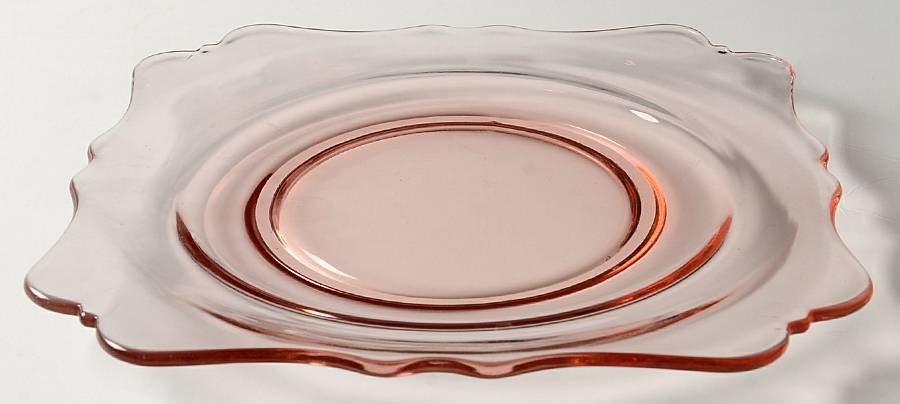 492 Pink Luncheon Plate by Co-Operative Flint-1