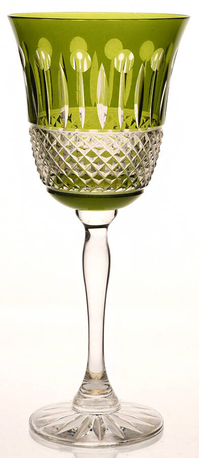 CDP3 Green Water Goblet by Crystal de Paris-1