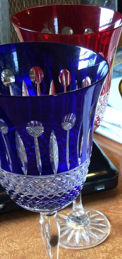 CDP3 Red Water Goblet by Crystal de Paris-1