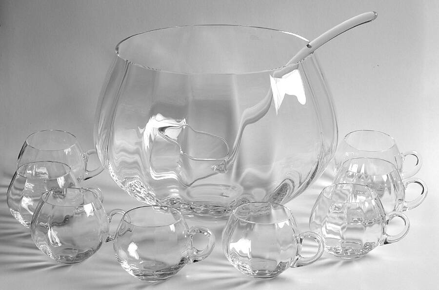 Britta Optic (10 Piece) Punch Set (8 Cups, Bowl & Ladle) by Crate & Barrel-1
