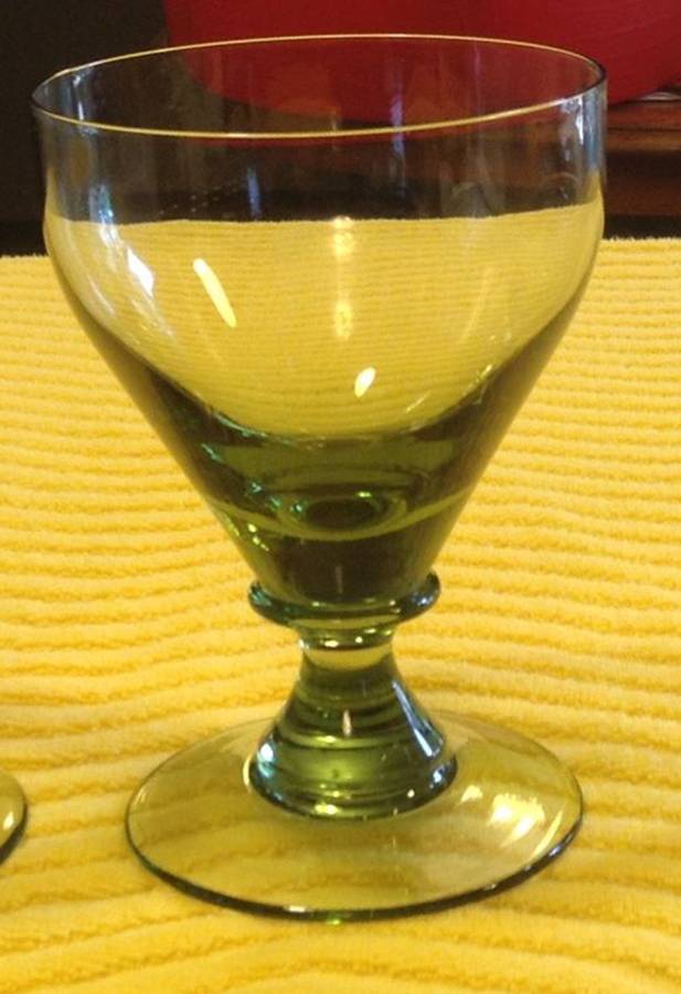 Lisa Green (Green and Gray) Wine Glass by Corcoran-1