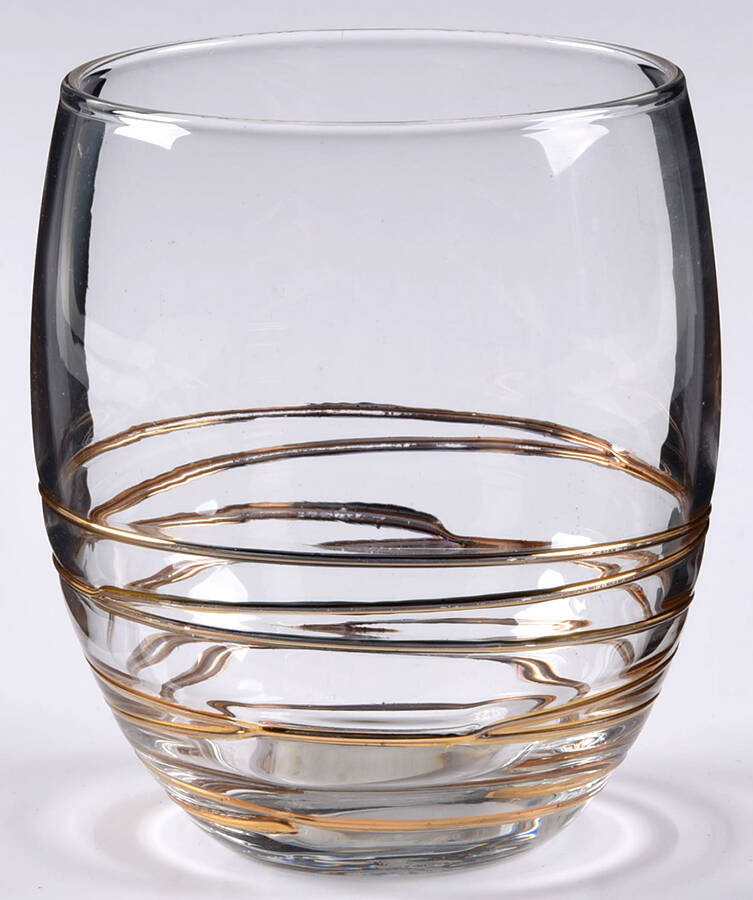 Gold Swirl Double Old Fashioned by Circleware Crystal-1