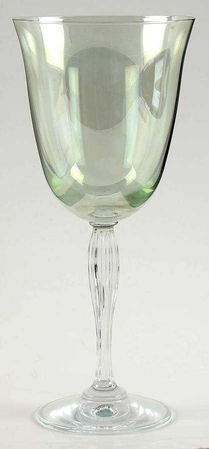 Lyric Light Green Water Goblet by Crate & Barrel-1