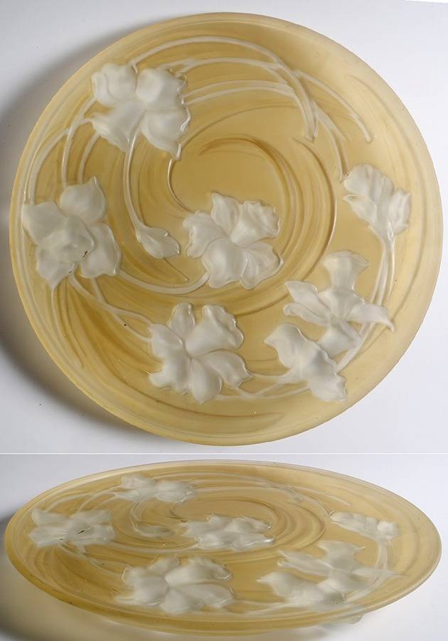 Jonquil Carmel (Tan) 14" Sculpted Plate by Consolidated-1