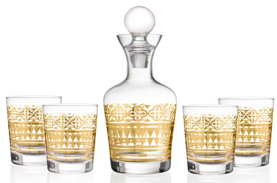 Aztec Gold Flat Tumbler by Crystal Clear Industries-1
