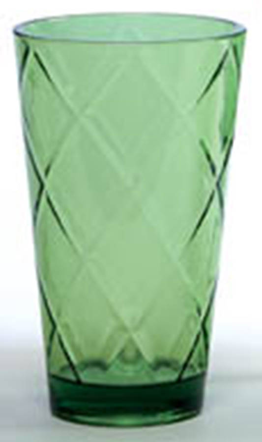 Diamond Acrylic Drinkware Green Flat Iced Tea by Certified International-1