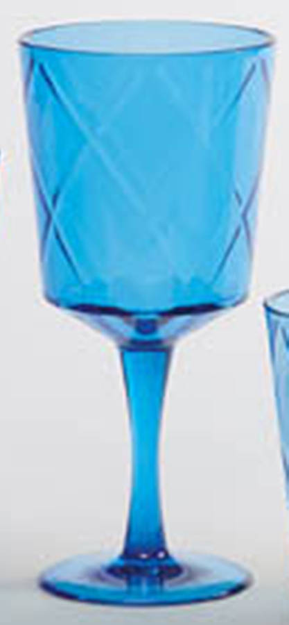 Diamond Acrylic Drinkware Blue All Purpose Goblet by Certified International-1