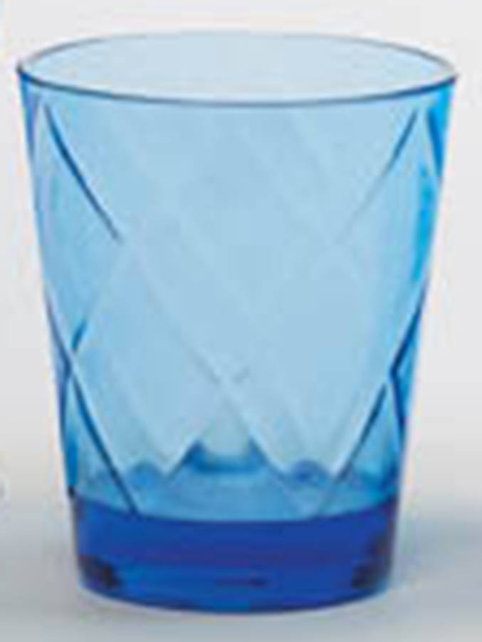 Diamond Acrylic Drinkware Blue Double Old Fashioned by Certified International-1