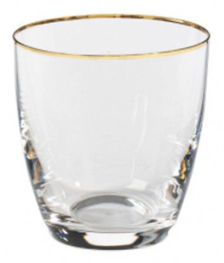 Sensa Gold Trim 10 Oz Flat Tumbler by Casafina-1