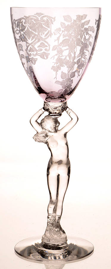 Apple Blossom Clear (Stem 3130) Lavender Banquet Goblet by Cambridge-1