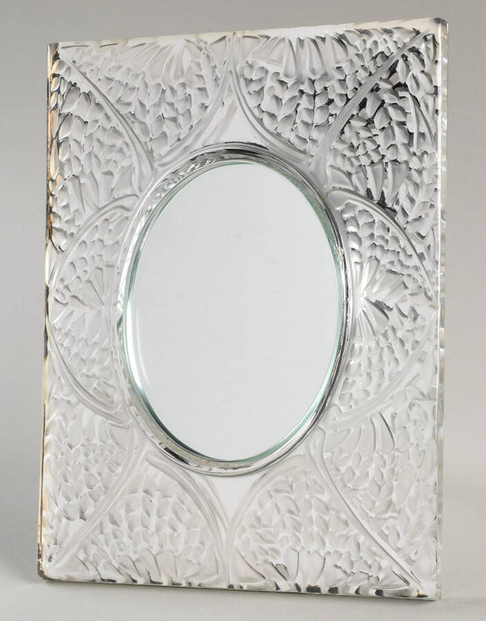 Fougeres Millesimee Desk Mirror by Lalique-1