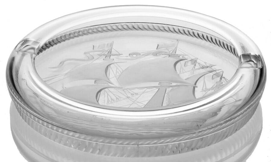 Smoking Accessories 6" Round Ashtray by Lalique-1