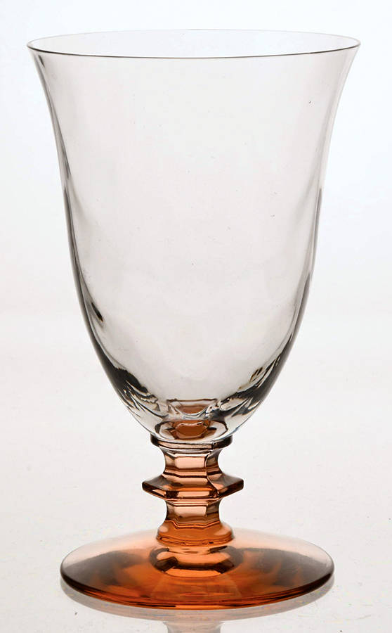 1434 Pink-Clear 9 Oz Footed Tumbler by Central Glass Works-1