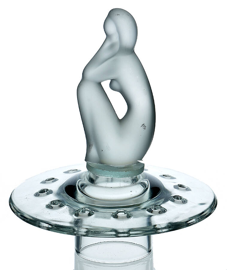 Giftware Clear Flower Frog by Czechoslovakia-1