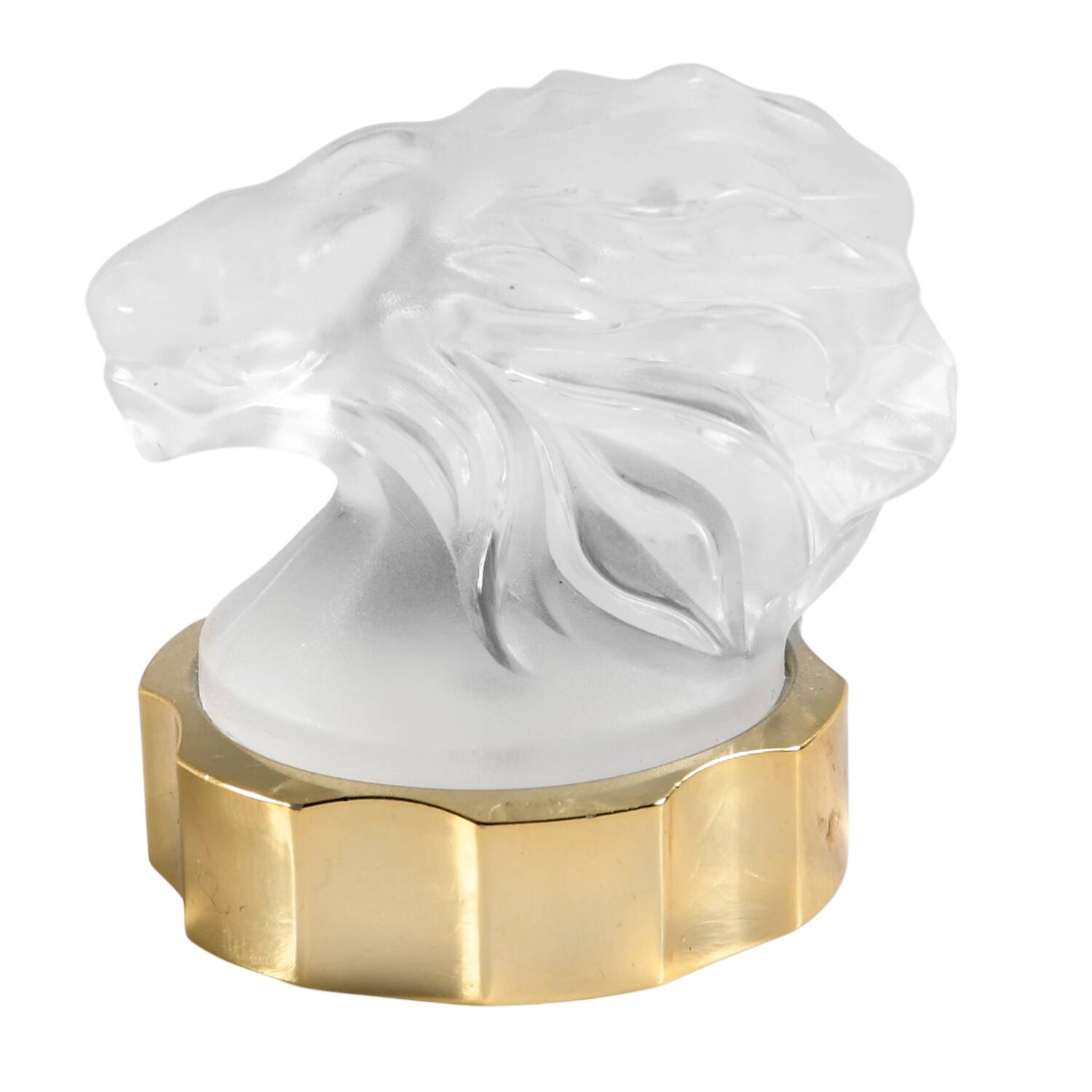Mascotte Flacons (Mascot Cologne Bottles) Sculpted Stopper for Miniature Cologne Bottle by Lalique-1