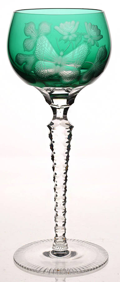 C7Z1 Green Water Goblet by Callisto Classic Crystal-1
