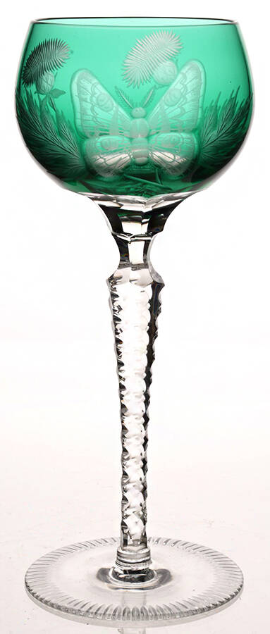 C7Z1 Green Water Goblet by Callisto Classic Crystal-1