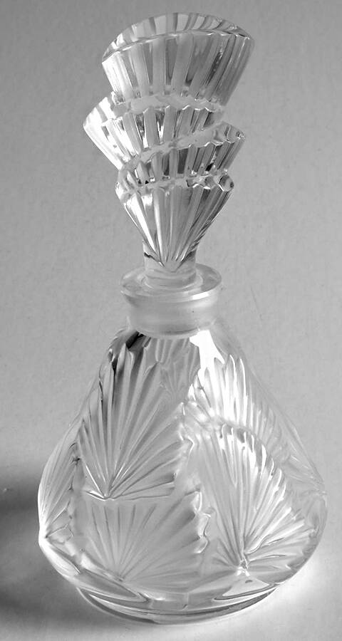 Crystal Lalique Perfume Bottles Palmettes Perfume Bottle & Stopper by Lalique-1