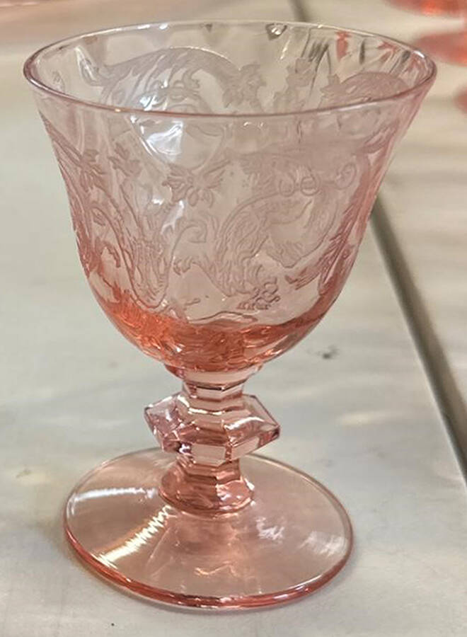 Balda-Pink (Optic, Stem #1434) Liquor Cocktail by Central Glass Works-1