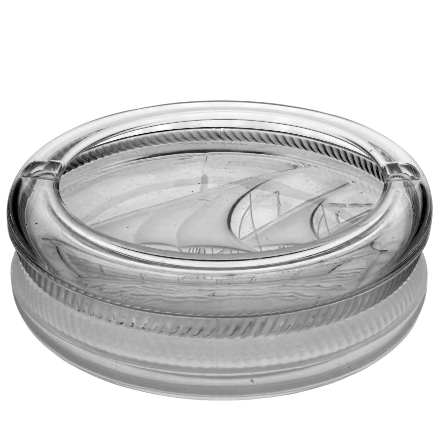 Smoking Accessories 6" Round Ashtray by Lalique-1