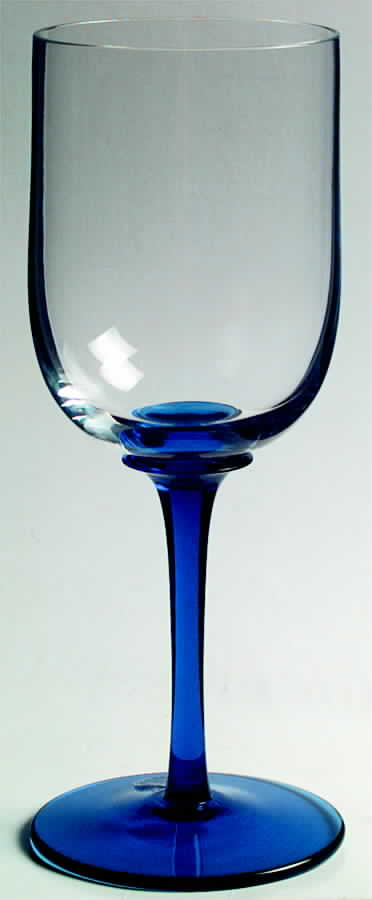 Bistro Blue (Clear Bowl, Cobalt Blue Stem) Water Goblet by Dansk-1