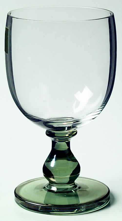 Hanna Green (Clear Bowl, Green Stem) Water Goblet by Dansk-1