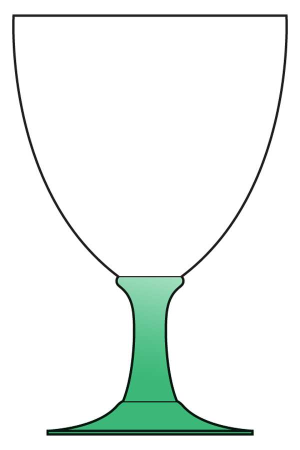 Chalice Green Water Goblet by Dartington-1